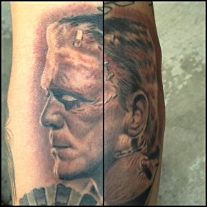 Frankenstein tattoo by Carlos Macedo
